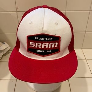 Sram baseball cap , trucker style with snapback